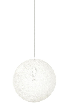 Lampa wisząca LUNA 40 biała - sznurek konopny