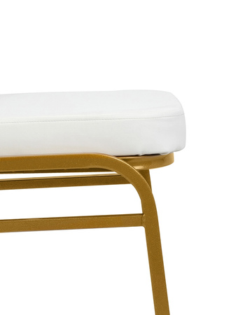 Krzesło bankietowe / konferencyjne HESTIA białe / złote