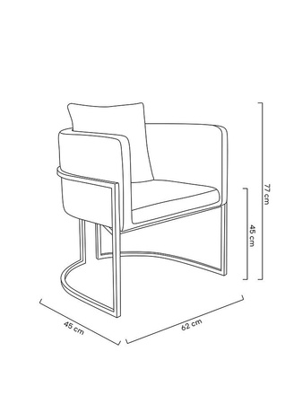 Fotel CHLOE VELVET czarny