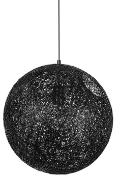 Lampa wisząca LUNA 110 czarna - sznurek konopny