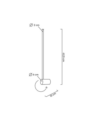 MOOSEE lampa ścienna OMBRE 60 złota