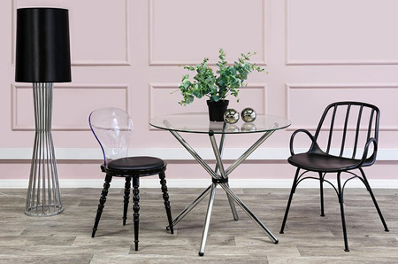 Krzesło CASTERIA czarne - polipropylen