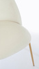BIZZOTTO krzesło TANYA VELVET białe