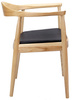 Krzesło KENNEDY naturalne - drewno jesion, ekoskóra