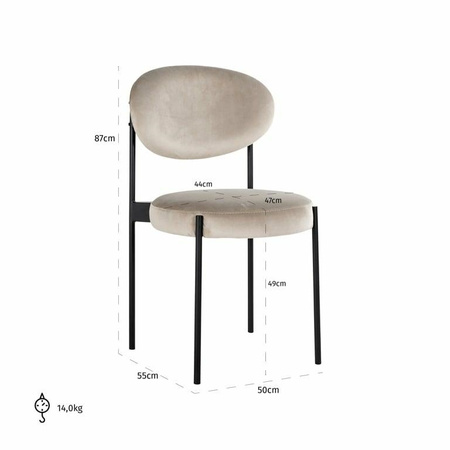 RICHMOND krzesło KAYLEE beżowe