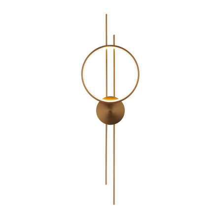 Lampa ścienna ECLIPTICA LED złota 100 cm