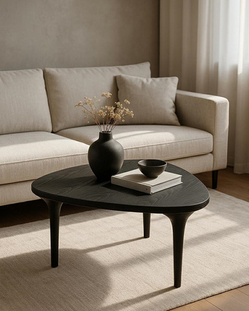 MaMaison stolik kawowy LAMINAR czarny / drewno