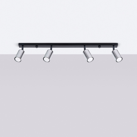 Plafon WINX 4L czarny/chrom