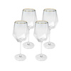 KARE komplet 4 kieliszków do wina         DIAMOND RIM 525 ml