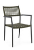 BIZZOTTO krzesło ogrodowe CALETA czarne   / zielone