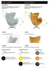 Fotel EGG SZEROKI VELVET czarny.50 - welur, podstawa stal
