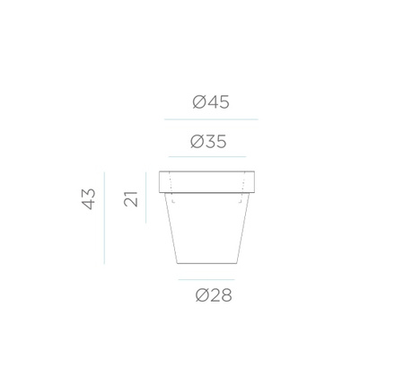 NEW GARDEN donica MAGNOLIA 45 CABLE biała
