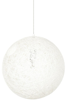 Lampa wisząca LUNA 110 biała - sznurek konopny