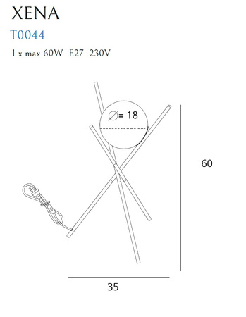 MAXLIGHT T0044 LAMPA STOŁOWA XENA