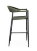 BIZZOTTO krzesło barowe ogrodowe JANDIA   szare / zielone