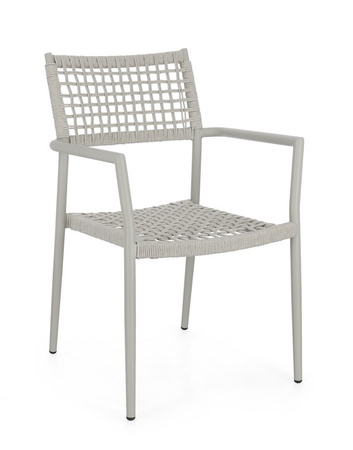 BIZZOTTO krzesło ogrodowe CALETA SATURN   szare