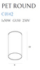 MAXLIGHT C0142  LAMPA SUFITOWA PET ROUND NEW CZARNY