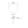 Lampa ogrodowa kula BALL XL biała 80 cm