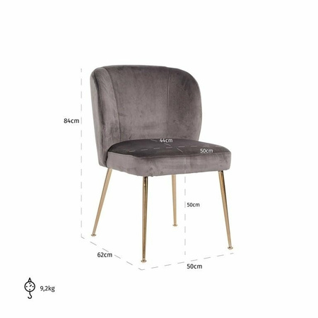 RICHMOND krzesło CANNON szare