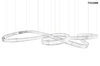 MOOSEE lampa wisząca WAVE 380 chrom