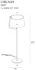 MAXLIGHT F0037 LAMPA PODŁOGOWA CHICAGO CHROM + BIAŁY ABAŻUR