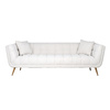 RICHMOND sofa HUXLEY BOUCLE - biała, szczotkowane złoto