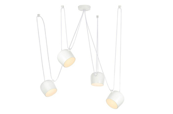 Lampa wisząca EYE 4 biała - LED, aluminium