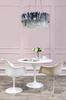 Stół TULIP PREMIUM 100 biały  - MDF, metal