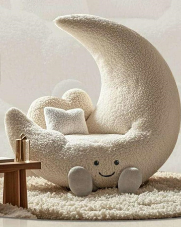 Fotel dziecięcy MOON biały