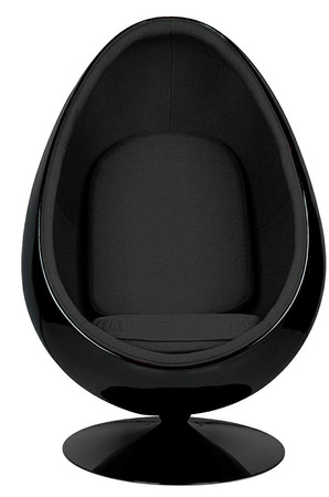 Fotel OVALIA BLACK czarny - włókno szklane, metal