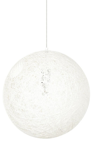 Lampa wisząca LUNA 110 biała - sznurek konopny