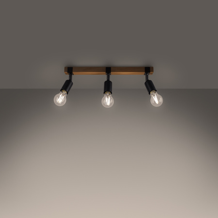 Plafon ZUCA 3 czarny