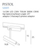 MAXLIGHT S0005 LAMPA DO SZYNOPRZEWODU PISTOL BIAŁY 12W LED