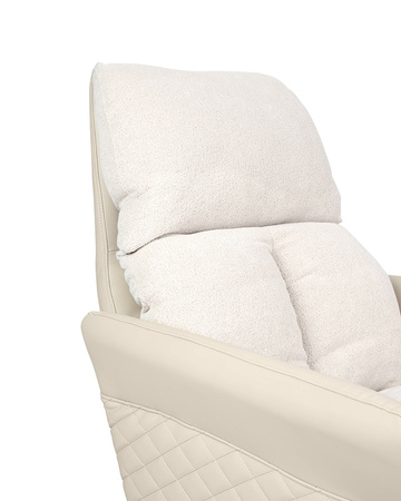 Fotel obrotowy RELAX beżowy - skóra PU, stal