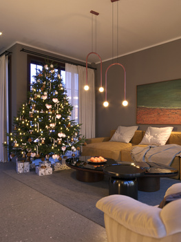 MAXLIGHT P0523 LAMPA WISZĄCA ENIGMA CZERWONA