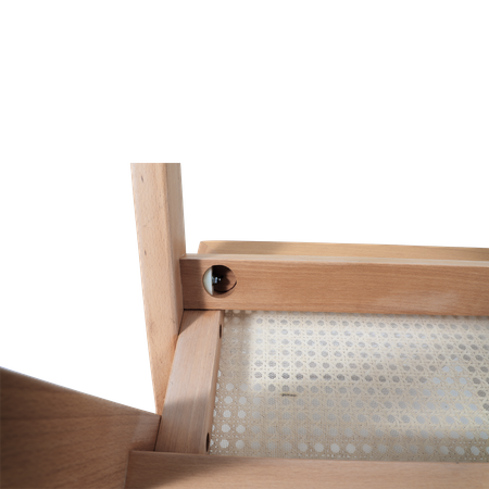 Krzesło BOHO drewniane w kolorze naturalnym z podłokietnikami