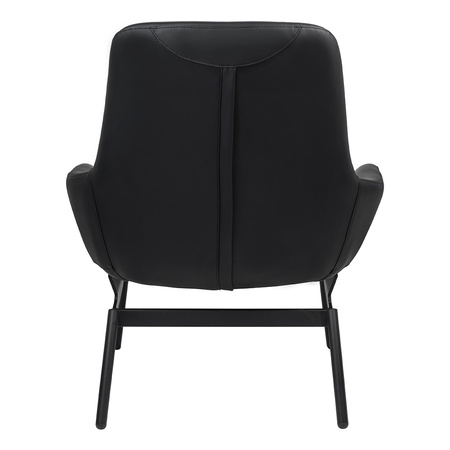 Fotel LAZY czarny ekoskóra - podstawa czarna