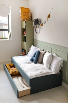 Łóżko Daybed Texti z wysuwaną szufladą lub podwójne łóżko