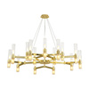 Lampa wisząca CANDELA-15 złota 120 cm