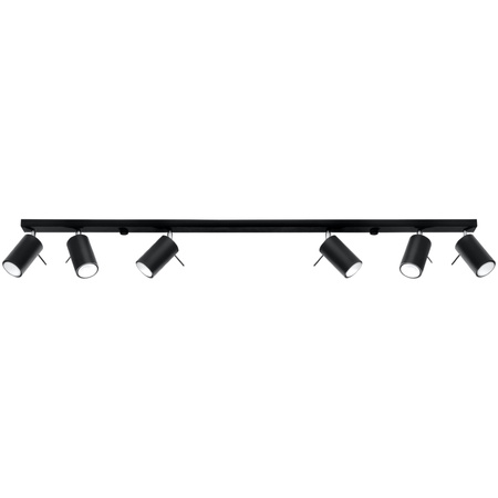 Plafon RING 6L czarny