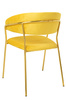 Krzesło MARGO żółte - welur, podstawa złota