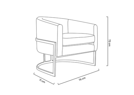 Fotel CASSIA VELVET beżowy