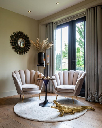 RICHMOND lustro ścienne MACYNN z piórami - złote