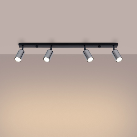 Plafon WINX 4L czarny/chrom