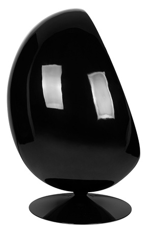 Fotel OVALIA BLACK czarny - włókno szklane, metal