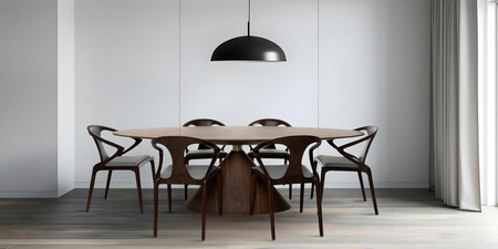 Stół UFO 240 brązowy, naturalny fornir