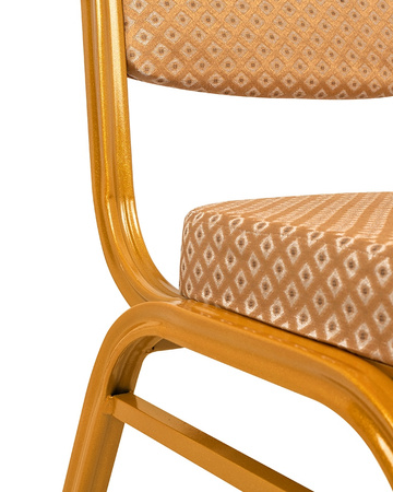 Krzesło bankietowe / konferencyjne HERA beżowe / złote