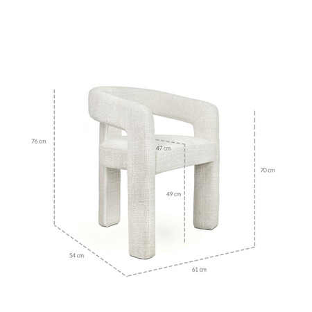 MaMaison krzesło LOGAN białe