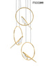 MOOSEE lampa wisząca BIRD DISC złota