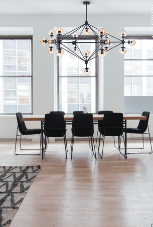 Lampa wisząca ASTRIFERO-15 transparentno czarna 110 cm